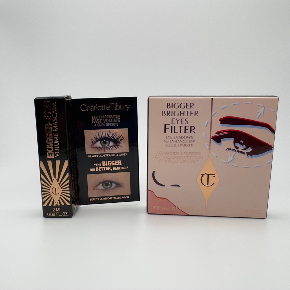 x2 Charlotte Tilbury Duo EXAGGEREYES Big Bright Eyes Filter Eyeshadow & Mascara - Picture 15 of 16